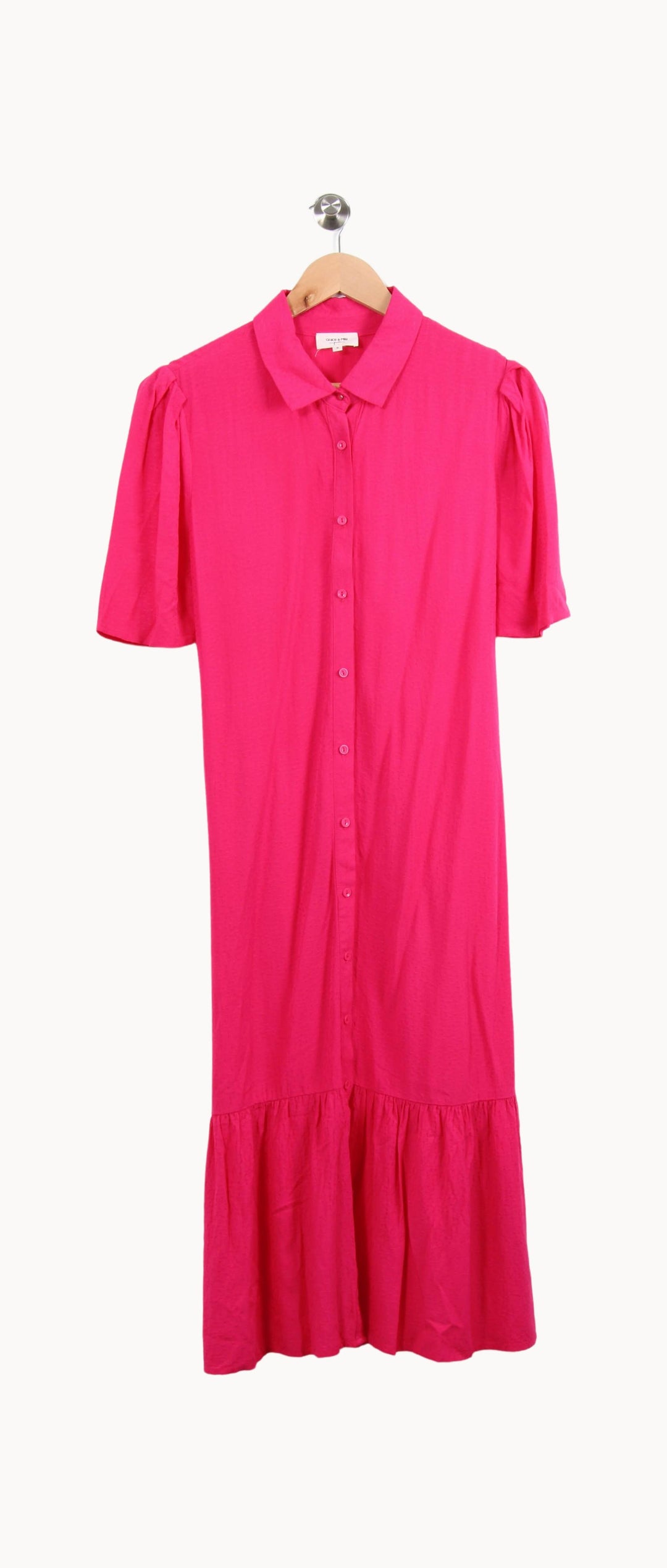 Robe Chemise Rose - Taille S/36 de la marque Grace & Mila | PARAD61696 - Vendu par Paradigme - Image 2
