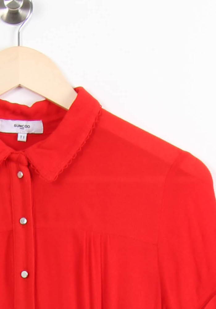 Robe chemise rouge - Taille S/36 de la marque Suncoo | PARAD61697 - Vendu par Paradigme - Image 3