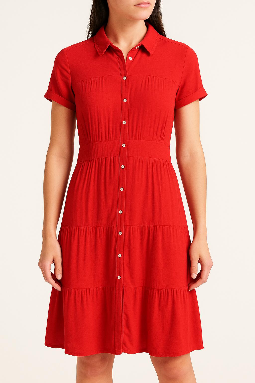 Robe chemise rouge - Taille S/36 de la marque Suncoo | PARAD61697 - Vendu par Paradigme - Image 1