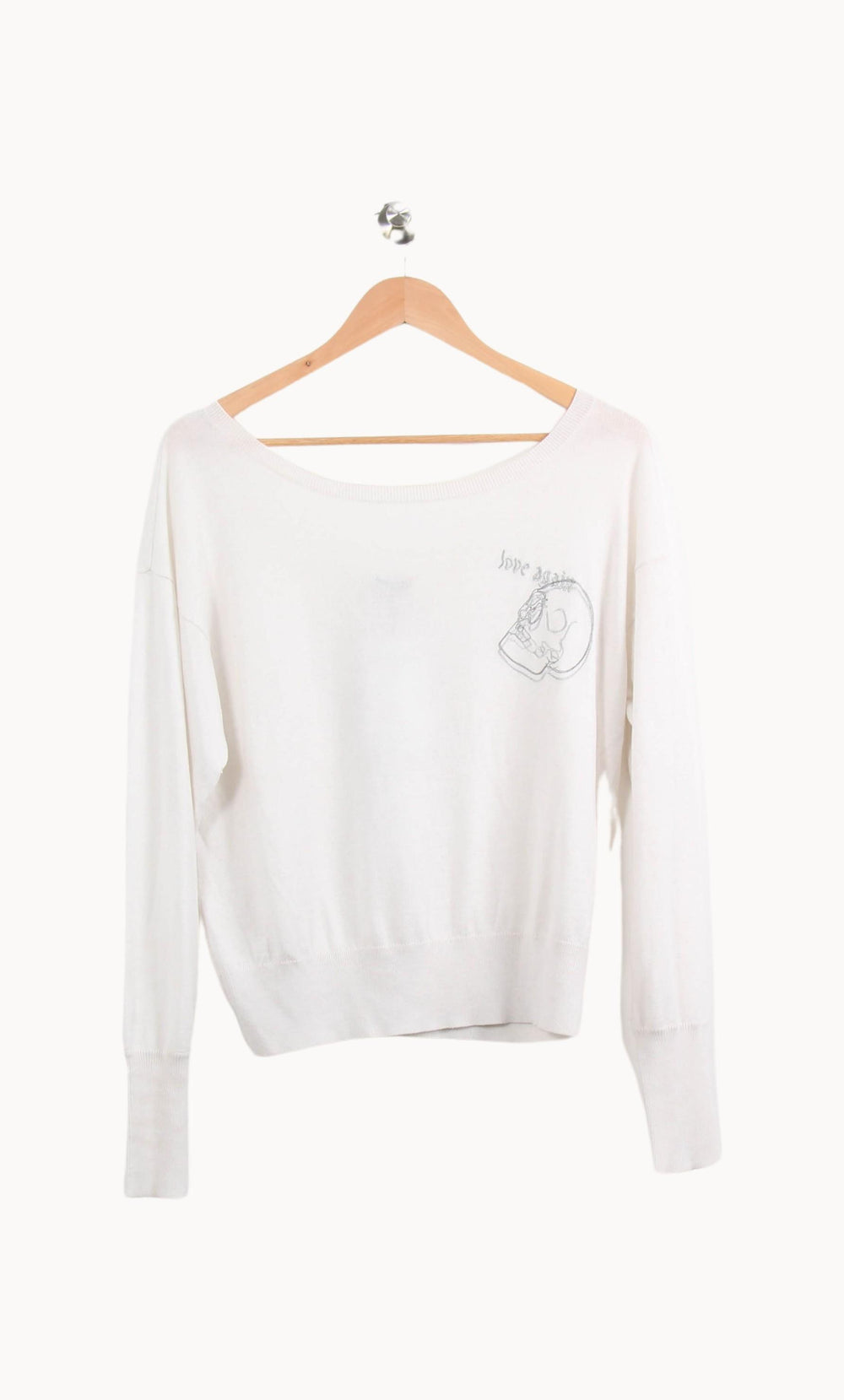 Pull Blanc - Taille S/36 de la marque IKKS | PARAD61701 - Vendu par Paradigme - Image 2