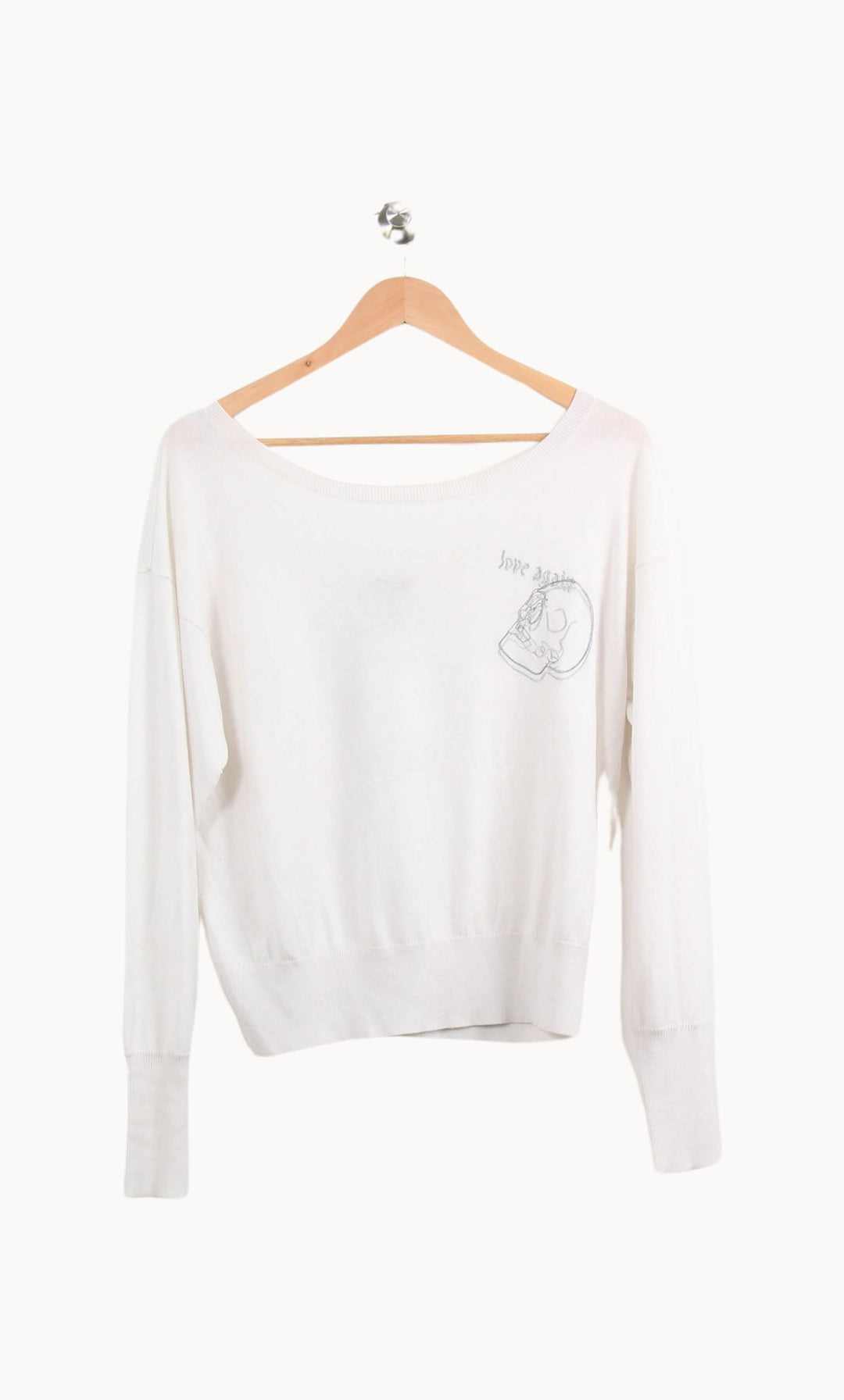 Pull Blanc - Taille S/36 de la marque IKKS | PARAD61701 - Vendu par Paradigme - Image 2