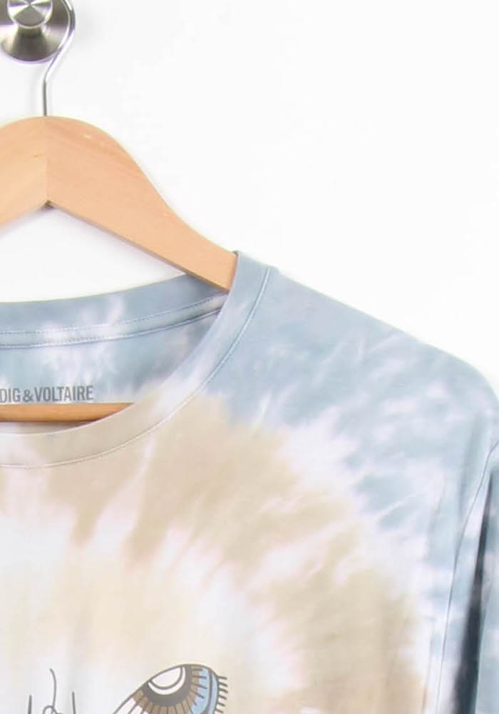 Tee-shirt Bleu et Beige - Taille S/36 de la marque Zadig&Voltaire | PARAD61702 - Vendu par Paradigme - Image 3