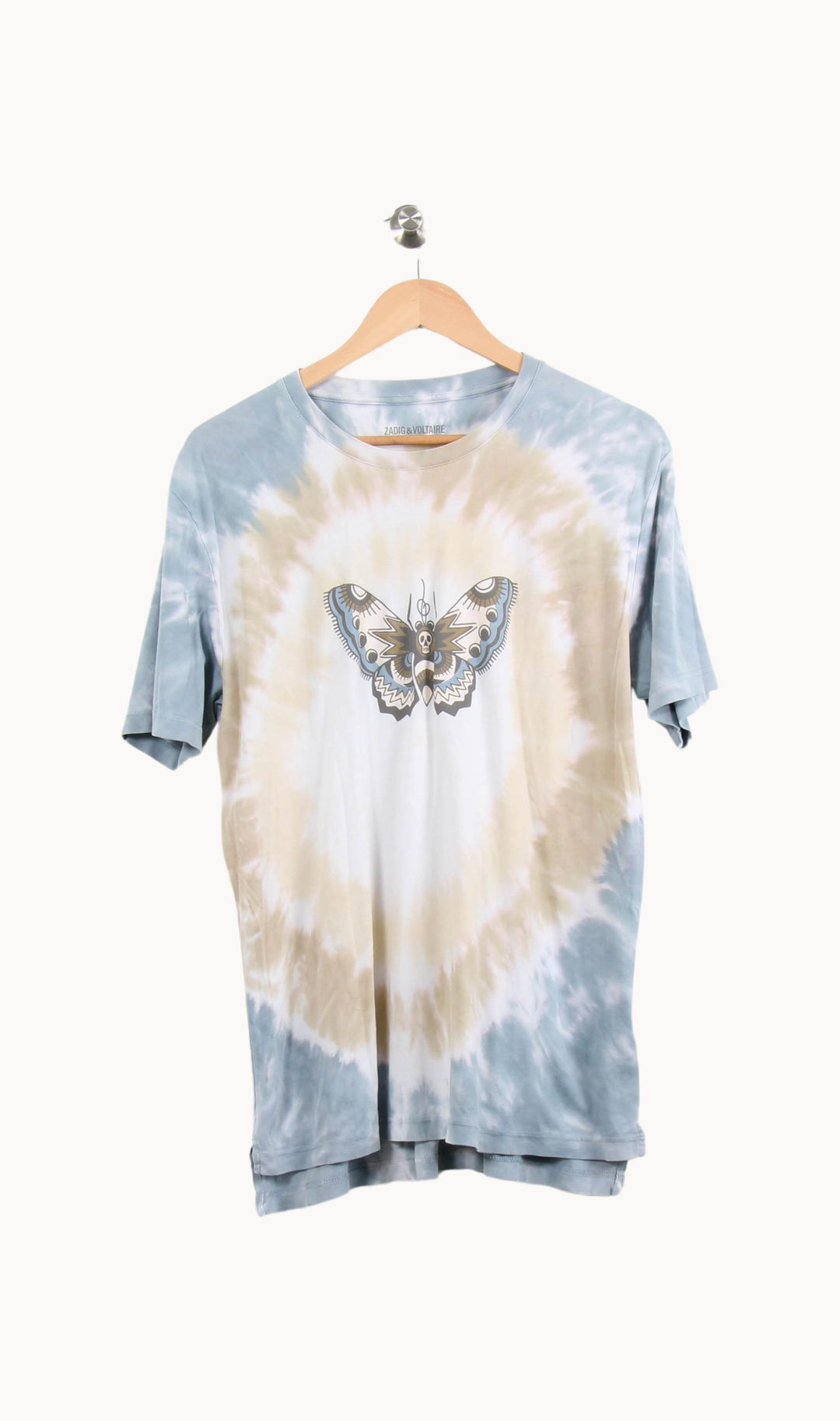 Tee-shirt Bleu et Beige - Taille S/36 de la marque Zadig&Voltaire | PARAD61702 - Vendu par Paradigme - Image 2