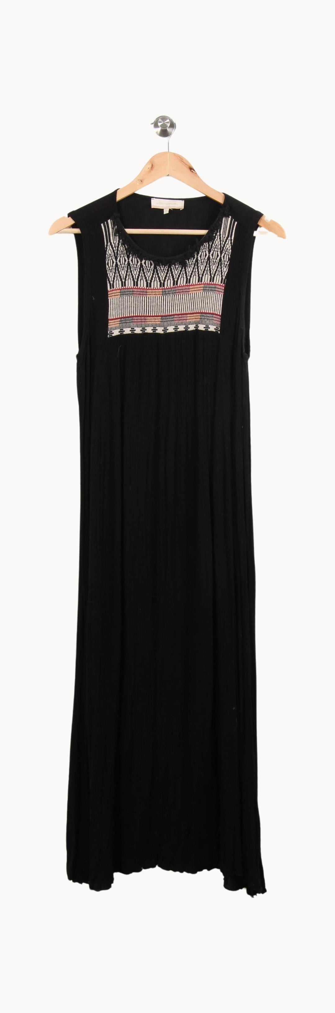 Robe Longue Noire - Taille M/38 de la marque La Fée Maraboutée | PARAD61711 - Vendu par Paradigme - Image 2