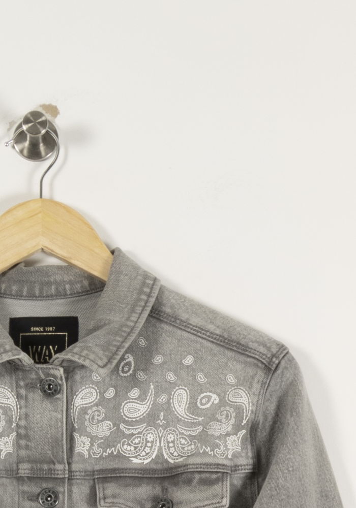 Veste en Jean Grise - Taille M/38 de la marque IKKS | PARAD61754 - Vendu par Paradigme - Image 3