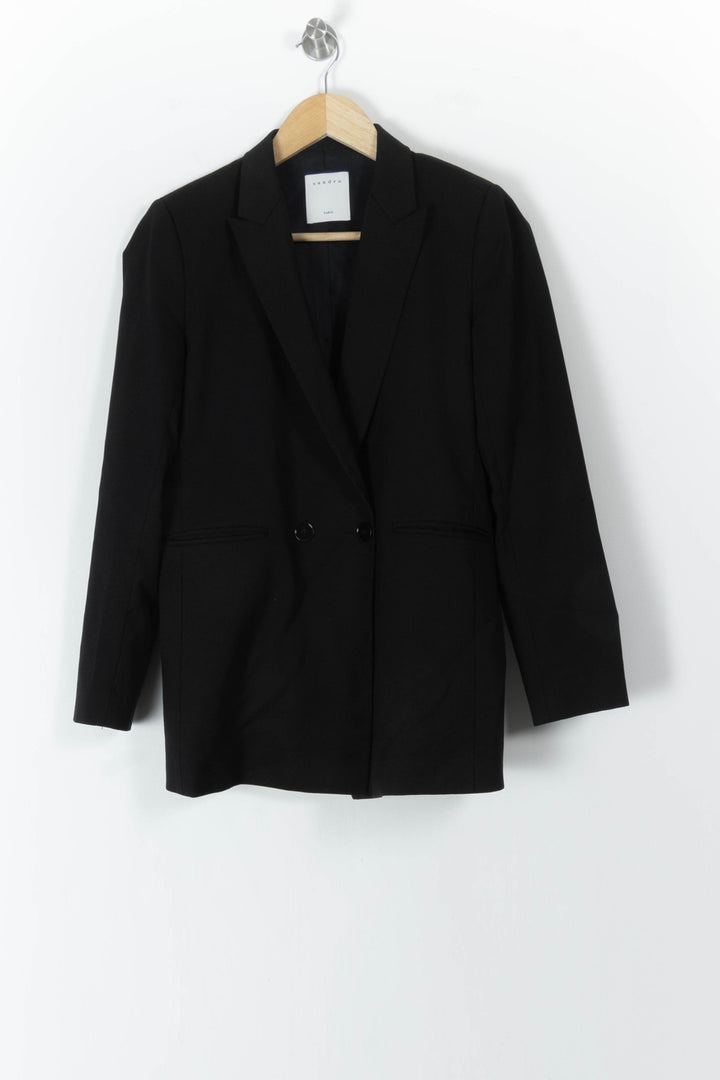 Blazer Noir - Taille S/36 de la marque Sandro | PARAD61756 - Vendu par Paradigme - Image 2