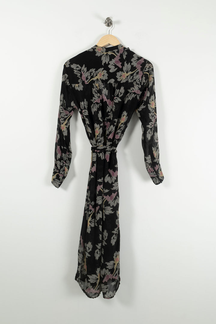 Robe Longue Noire à Motifs - Taille S/36 de la marque Isabel Marant étoile | PARAD61757 - Vendu par Paradigme - Image 4