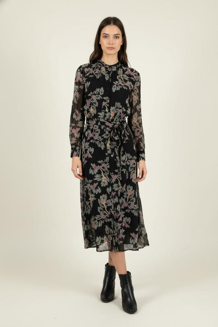 Robe Longue Noire à Motifs - Taille S/36 de la marque Isabel Marant étoile | PARAD61757 - Vendu par Paradigme - Image 1