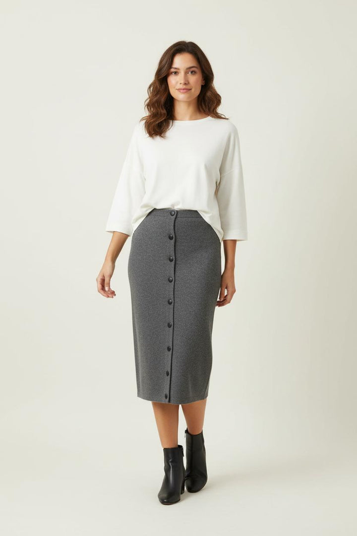 Jupe Crayon Grise - Taille S/36 de la marque Notshy Cashmere | PARAD61763 - Vendu par Paradigme - Image 1