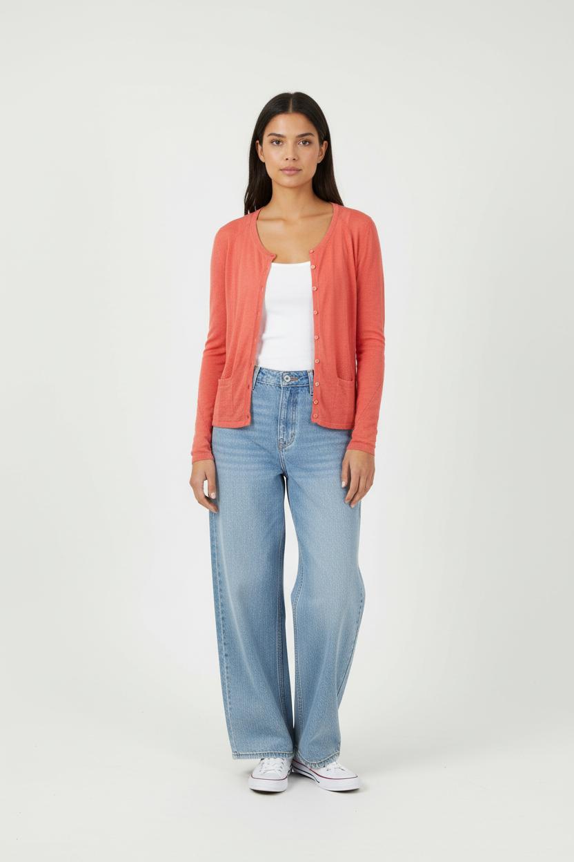 Cardigan Orange - Taille S/36 de la marque Sud express | PARAD61771 - Vendu par Paradigme - Image 1