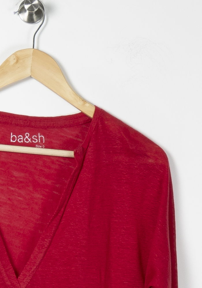 Blouse Rouge - Taille XS/34 de la marque ba&sh | PARAD61773 - Vendu par Paradigme - Image 3