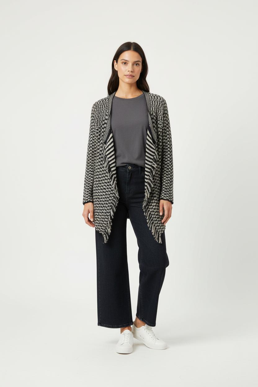 Cardigan Bleu Marine et Beige - Taille M/38 de la marque Gerard Darel | PARAD61776 - Vendu par Paradigme - Image 1