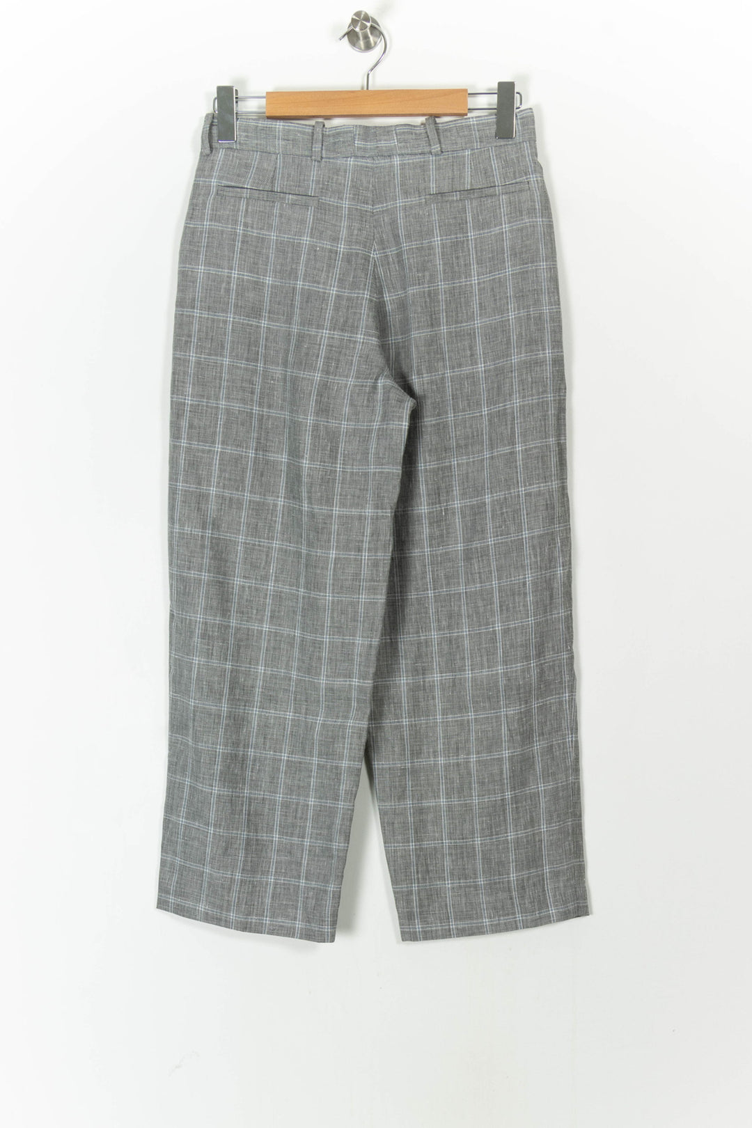 Pantalon à Carreaux Gris - Taille S/36 de la marque Sandro | PARAD61779 - Vendu par Paradigme - Image 4