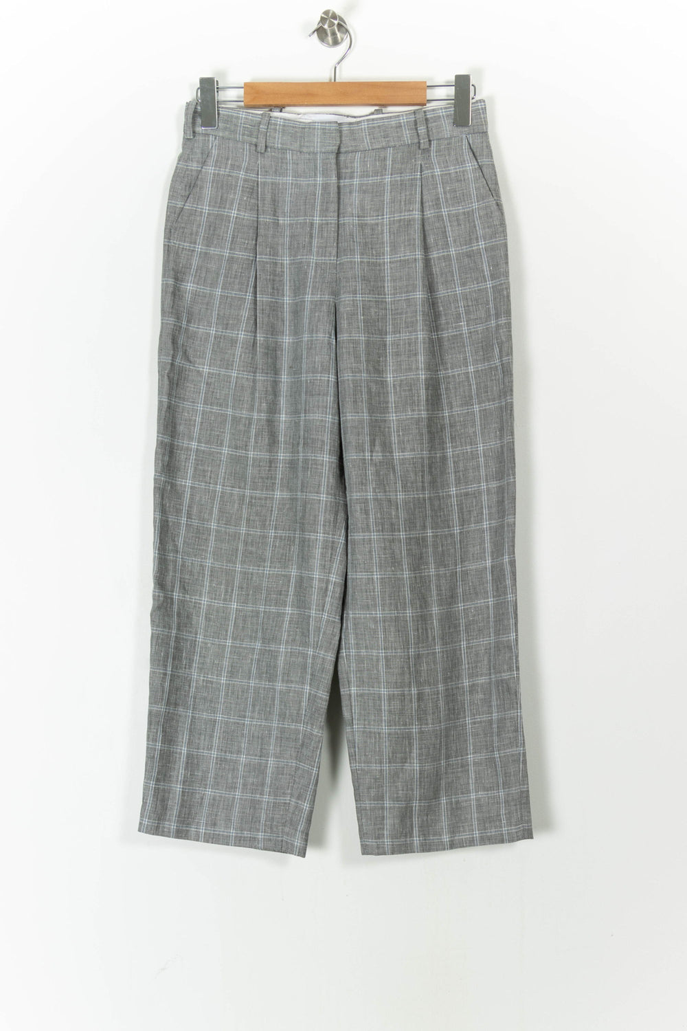 Pantalon à Carreaux Gris - Taille S/36 de la marque Sandro | PARAD61779 - Vendu par Paradigme - Image 2