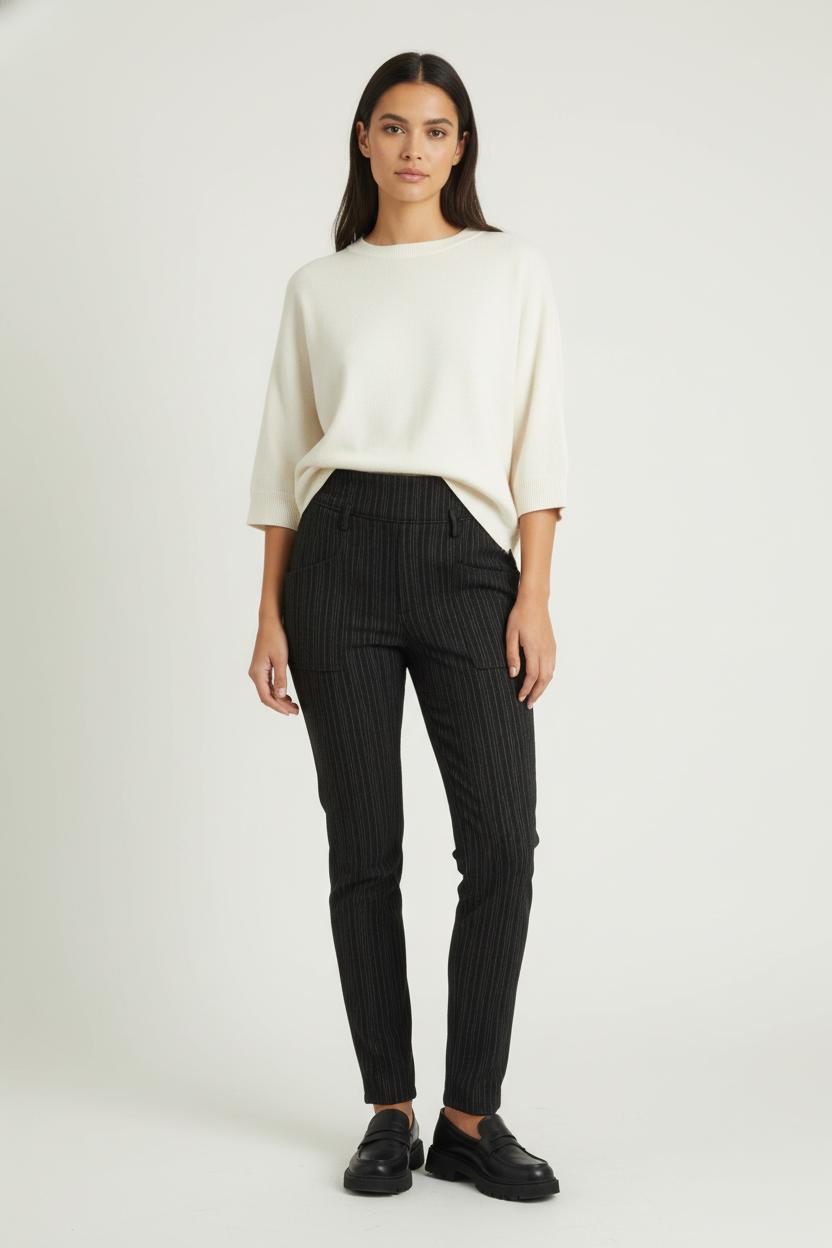 Pantalon Noir à Rayures - Taille S/36 de la marque Isabel Marant | PARAD61780 - Vendu par Paradigme - Image 1