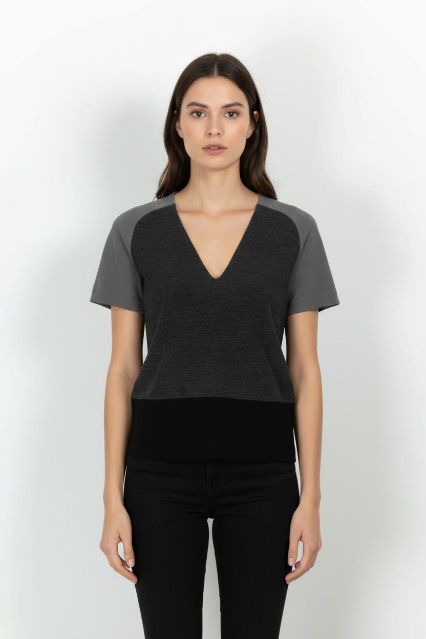 Pull Gris et Noir - Taille S/36 de la marque Sandro | PARAD61790 - Vendu par Paradigme - Image 1