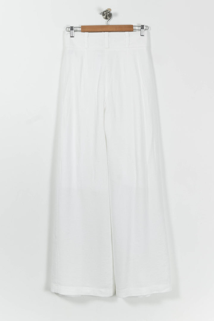 Pantalon Large Blanc - Taille S/36 de la marque Claudie Pierlot | PARAD61793 - Vendu par Paradigme - Image 4