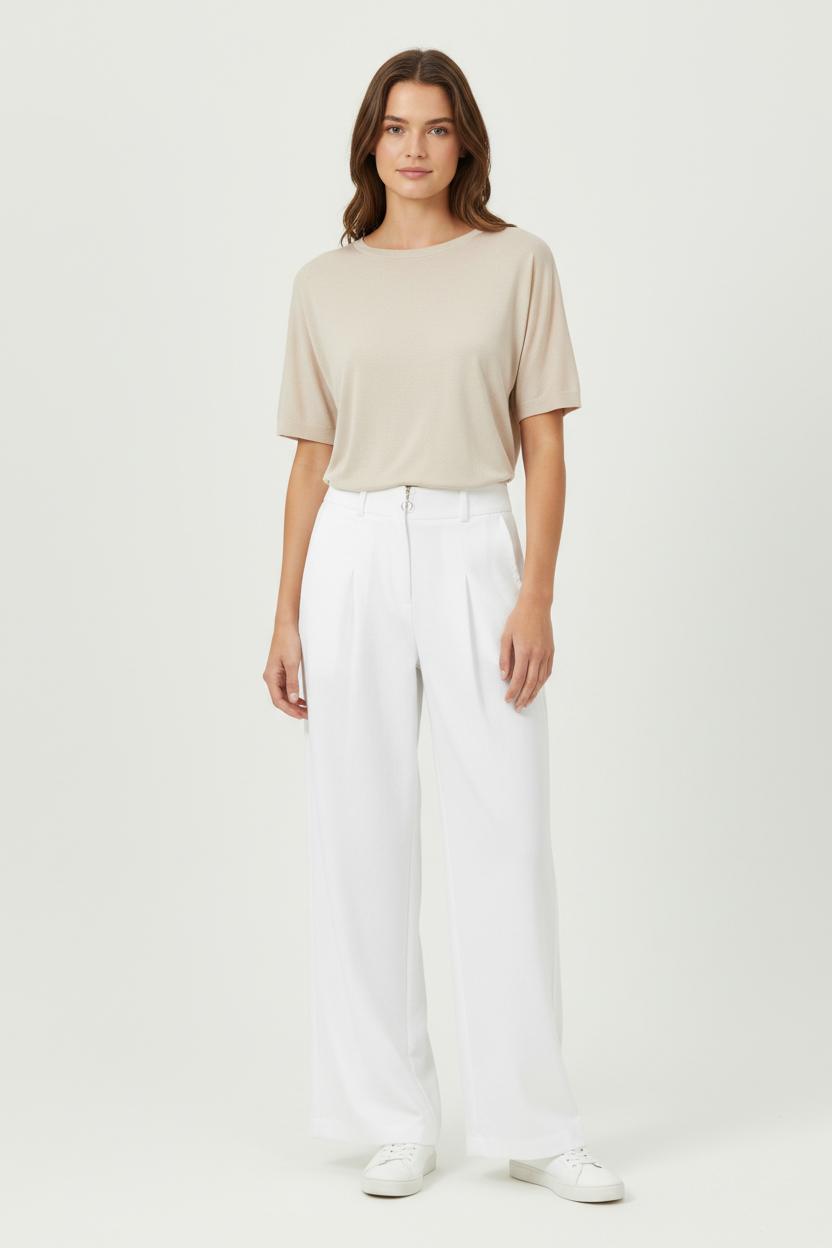 Pantalon Large Blanc - Taille S/36 de la marque Claudie Pierlot | PARAD61793 - Vendu par Paradigme - Image 1