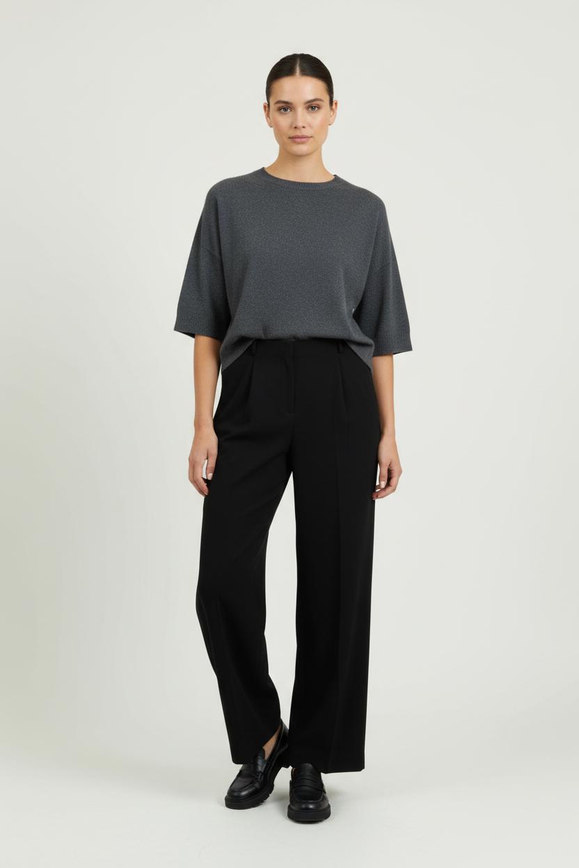 Pantalon Large Noir - Taille S/36 de la marque IKKS | PARAD61795 - Vendu par Paradigme - Image 1