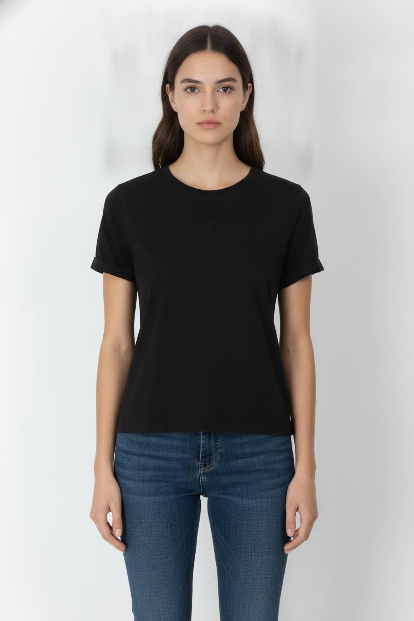 Tee-shirt Noir - Taille L/40 de la marque Sandro | PARAD61797 - Vendu par Paradigme - Image 1