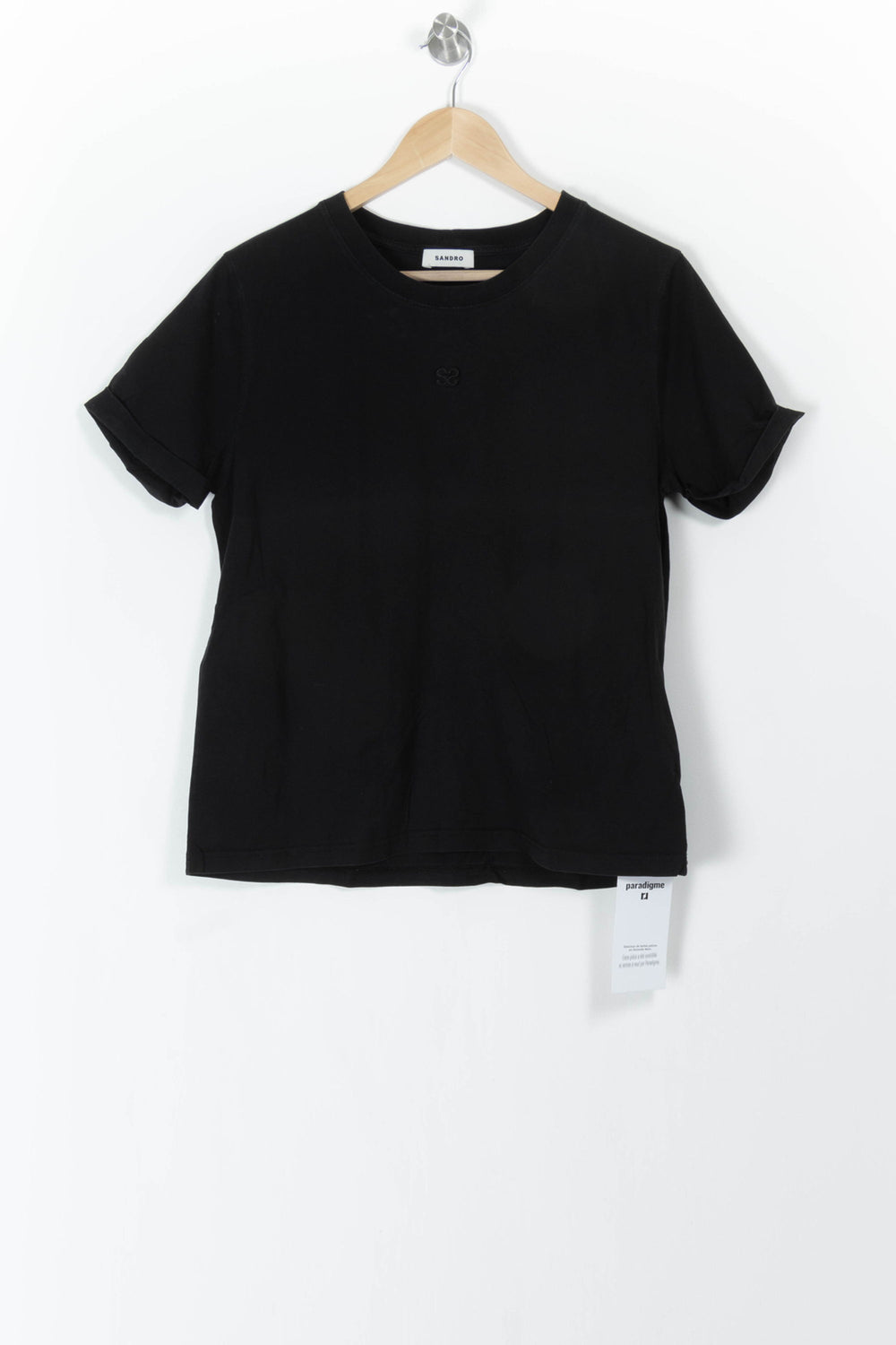 Tee-shirt Noir - Taille L/40 de la marque Sandro | PARAD61797 - Vendu par Paradigme - Image 2