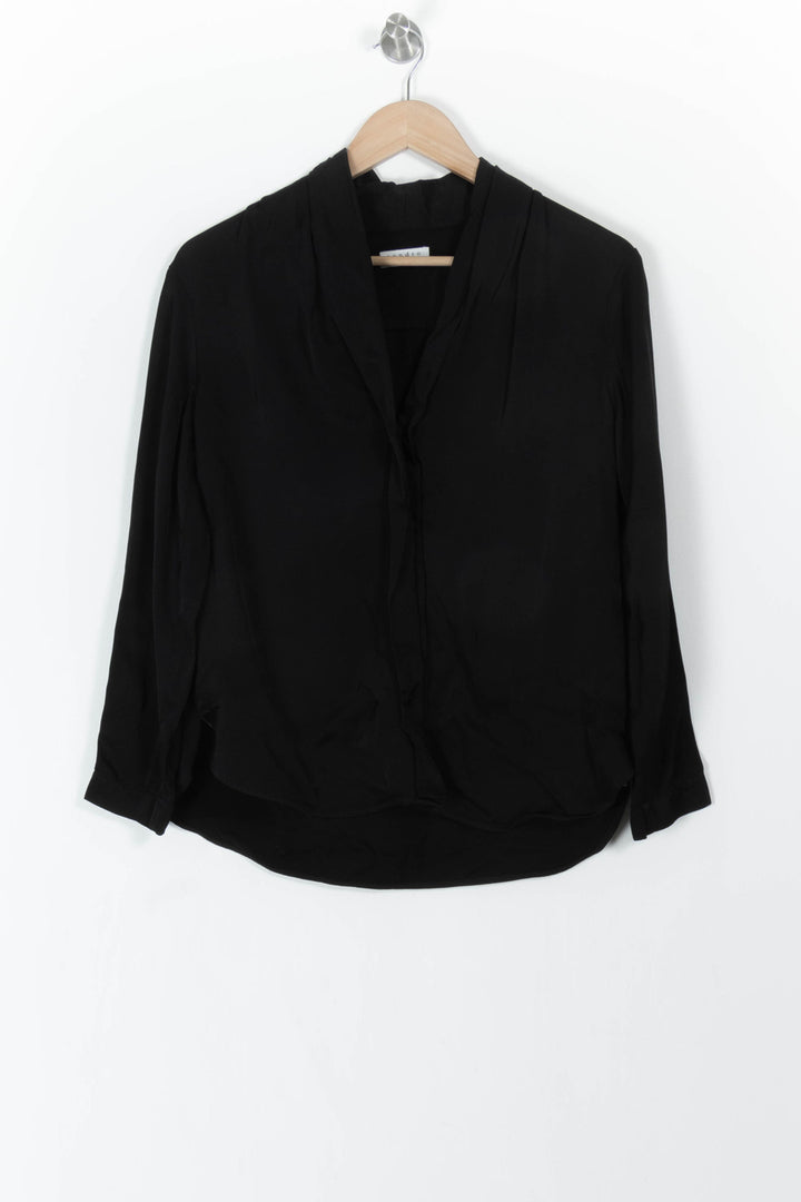 Chemise Noire - Taille M/38 de la marque Sandro | PARAD61798 - Vendu par Paradigme - Image 2