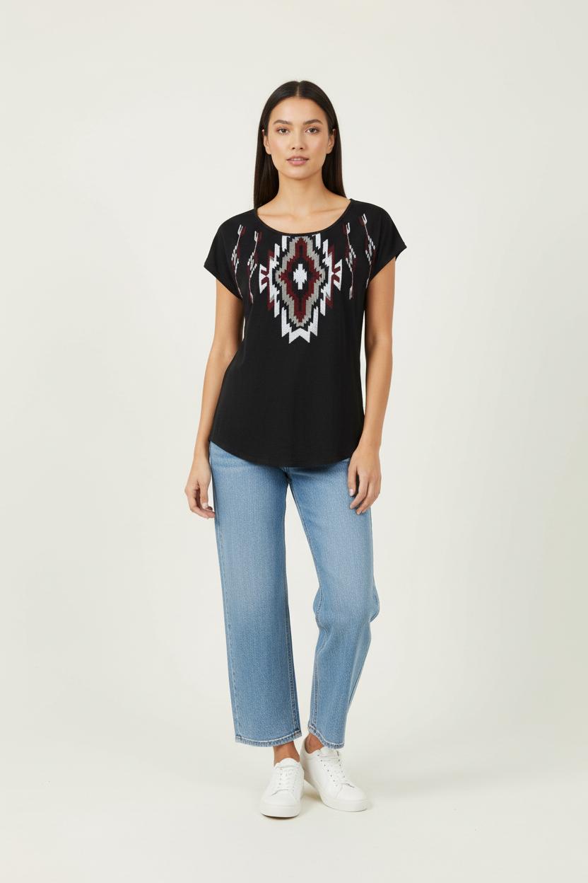 Tee-shirt Noir et Blanc - Taille S/36 de la marque Sandro | PARAD61806 - Vendu par Paradigme - Image 1
