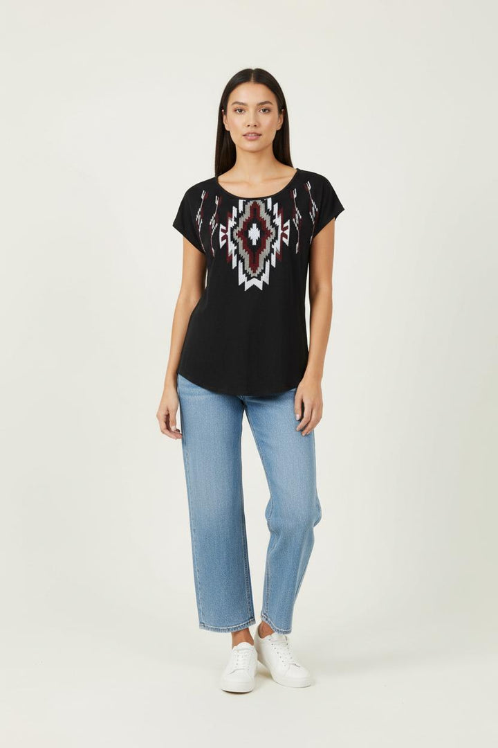 Tee-shirt Noir et Blanc - Taille S/36 de la marque Sandro | PARAD61806 - Vendu par Paradigme - Image 1