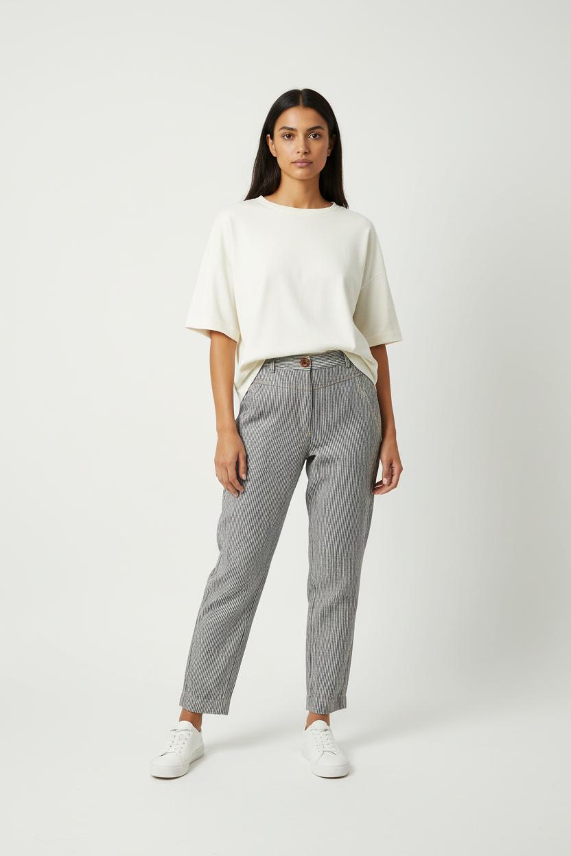 Pantalon Rayé Noir et Blanc - Taille XS/34 de la marque Sessùn | PARAD61811 - Vendu par Paradigme - Image 1