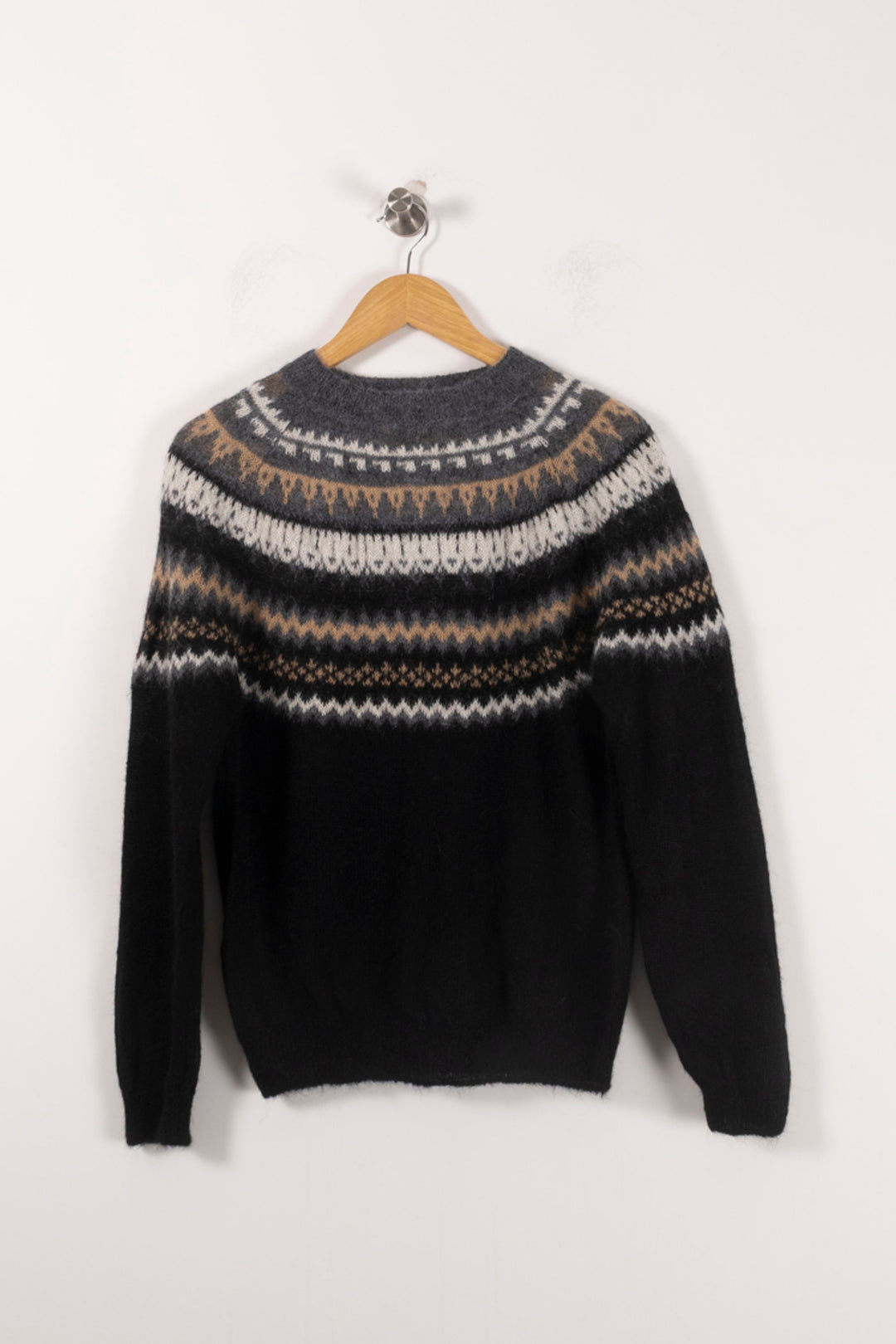 Pull Gris et Noir - Taille L/40 de la marque Maje | PARAD61823 - Vendu par Paradigme - Image 4