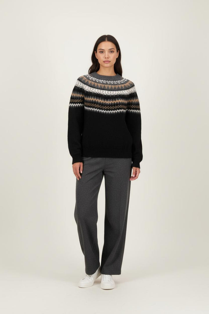 Pull Gris et Noir - Taille L/40 de la marque Maje | PARAD61823 - Vendu par Paradigme - Image 1