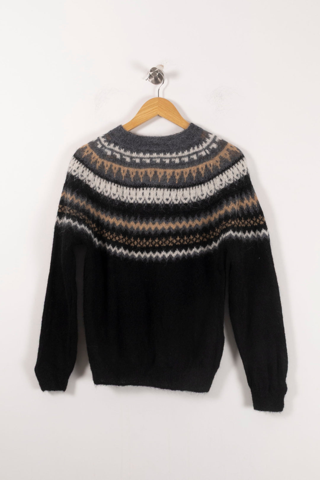 Pull Gris et Noir - Taille L/40 de la marque Maje | PARAD61823 - Vendu par Paradigme - Image 2