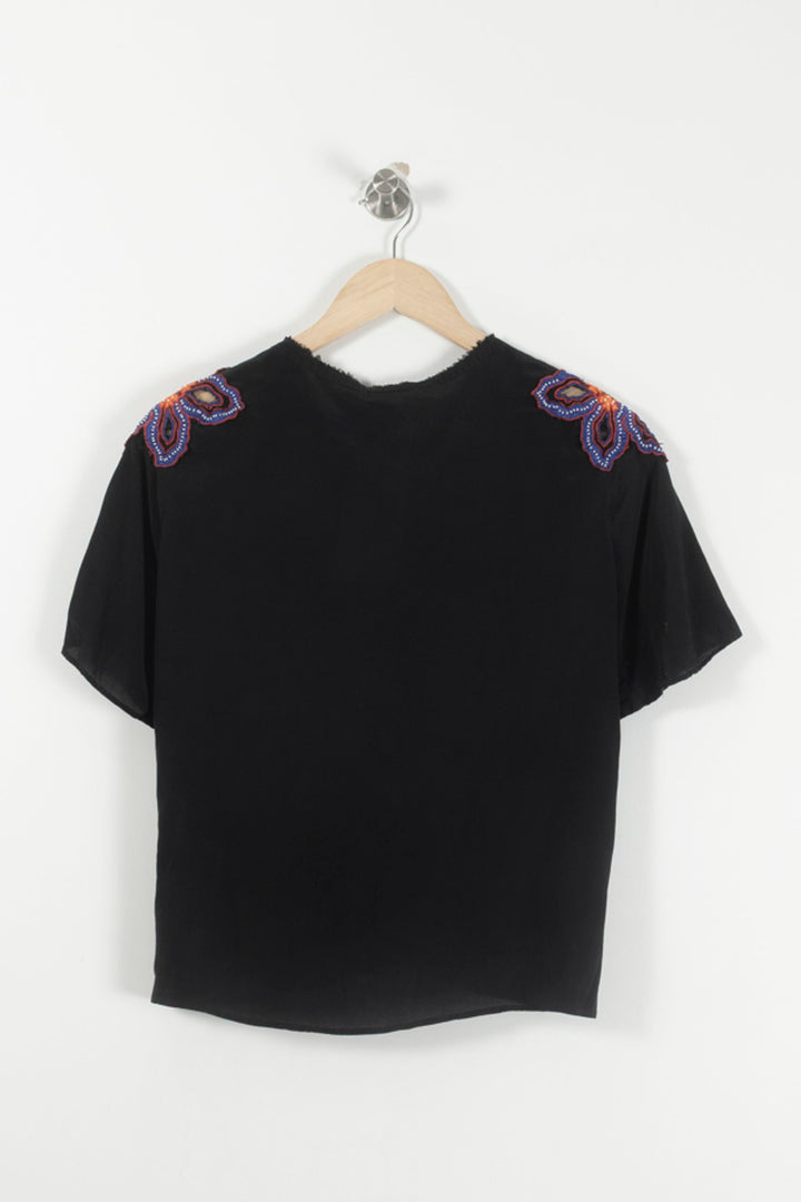 Blouse Noire - Taille S/36 de la marque Sandro | PARAD61826 - Vendu par Paradigme - Image 4