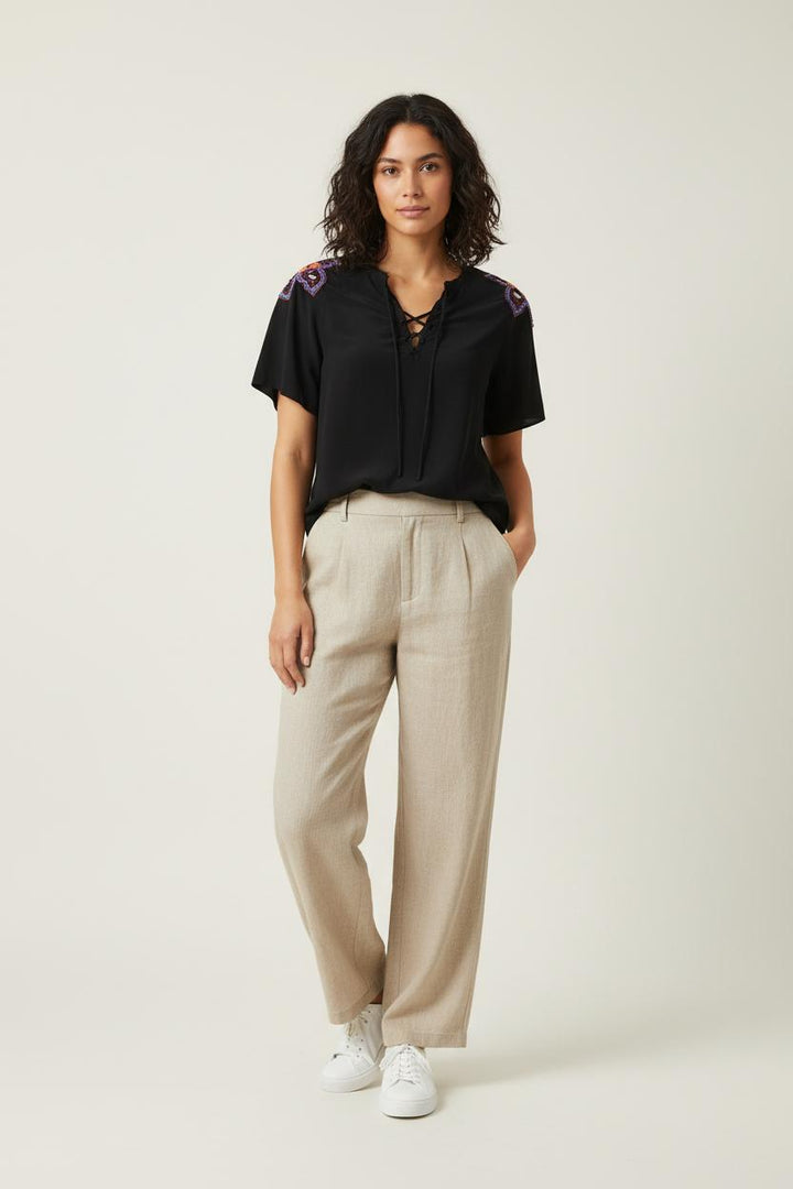 Blouse Noire - Taille S/36 de la marque Sandro | PARAD61826 - Vendu par Paradigme - Image 1