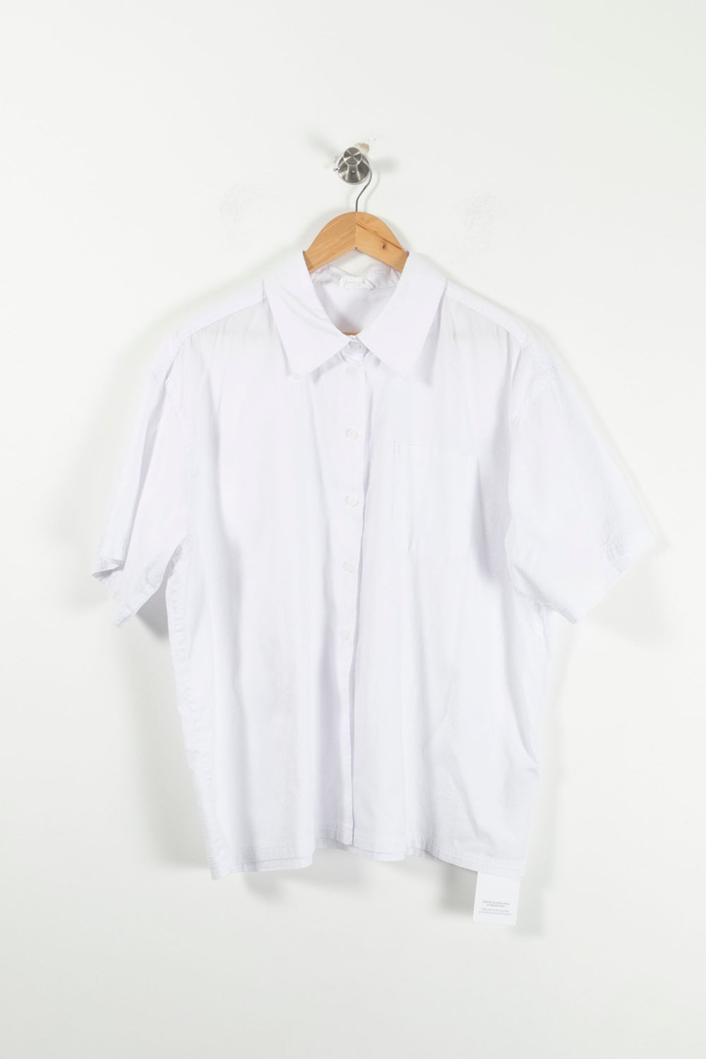 Chemise Manches Courtes Blanche - Taille M/38 de la marque American Vintage | PARAD61851 - Vendu par Paradigme - Image 2