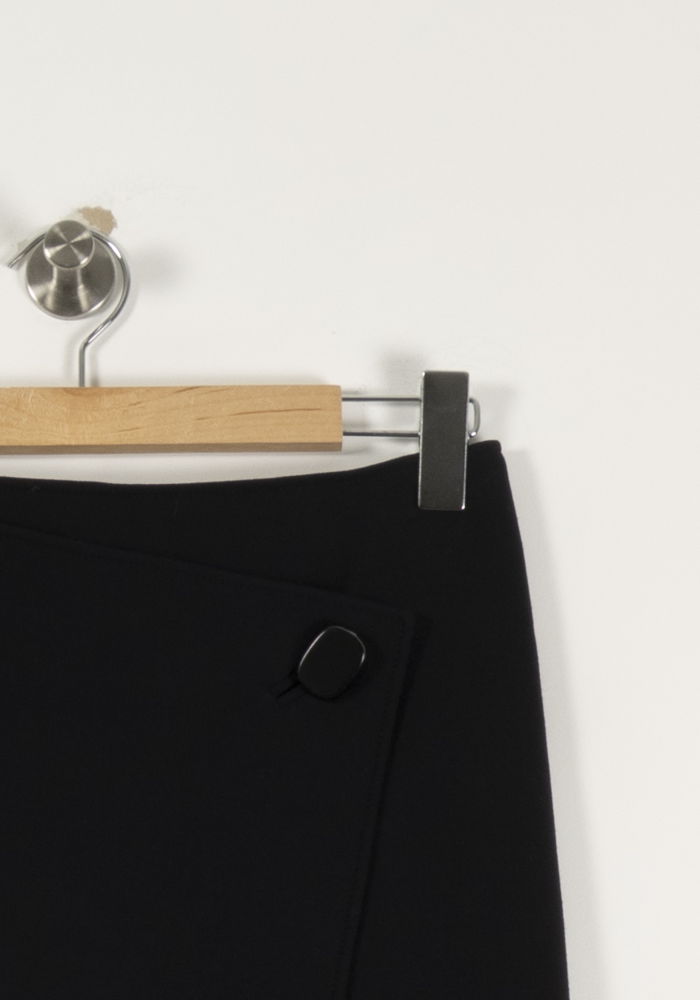 Jupe Portefeuille Noire - Taille S/36 de la marque Joseph | PARAD61855 - Vendu par Paradigme - Image 3