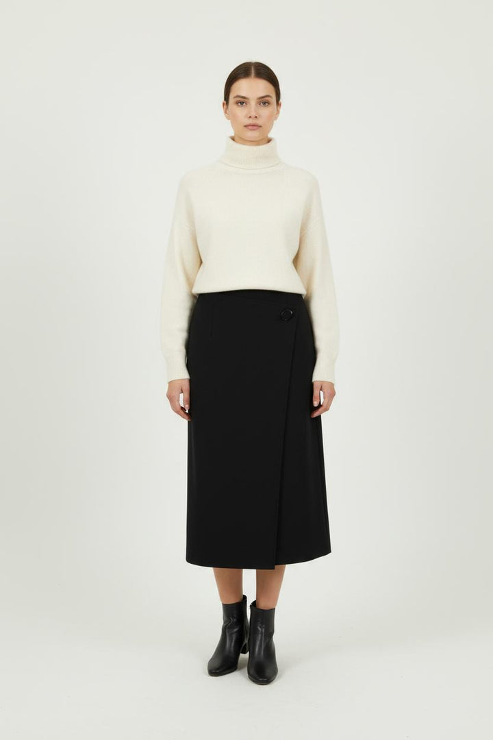 Jupe Portefeuille Noire - Taille S/36 de la marque Joseph | PARAD61855 - Vendu par Paradigme - Image 1