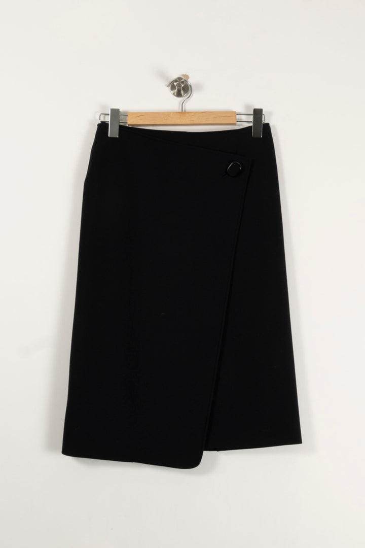 Jupe Portefeuille Noire - Taille S/36 de la marque Joseph | PARAD61855 - Vendu par Paradigme - Image 2