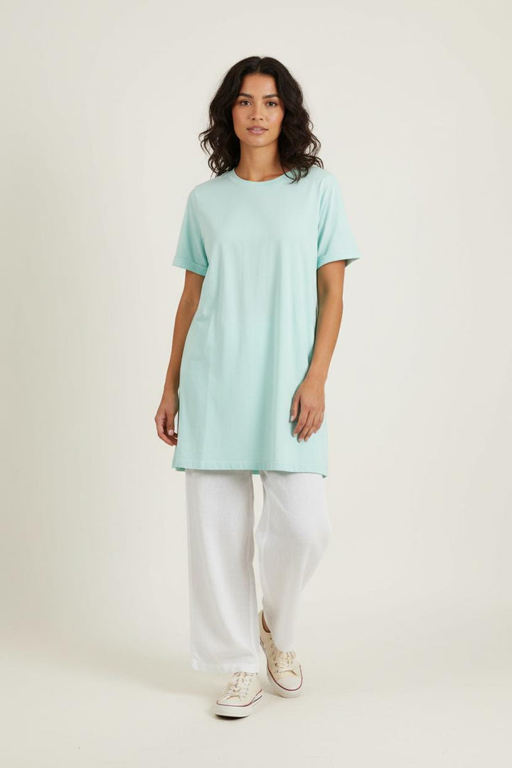 Robe T-shirt Vert clair - Taille M/38 de la marque American Vintage | PARAD61858 - Vendu par Paradigme - Image 1