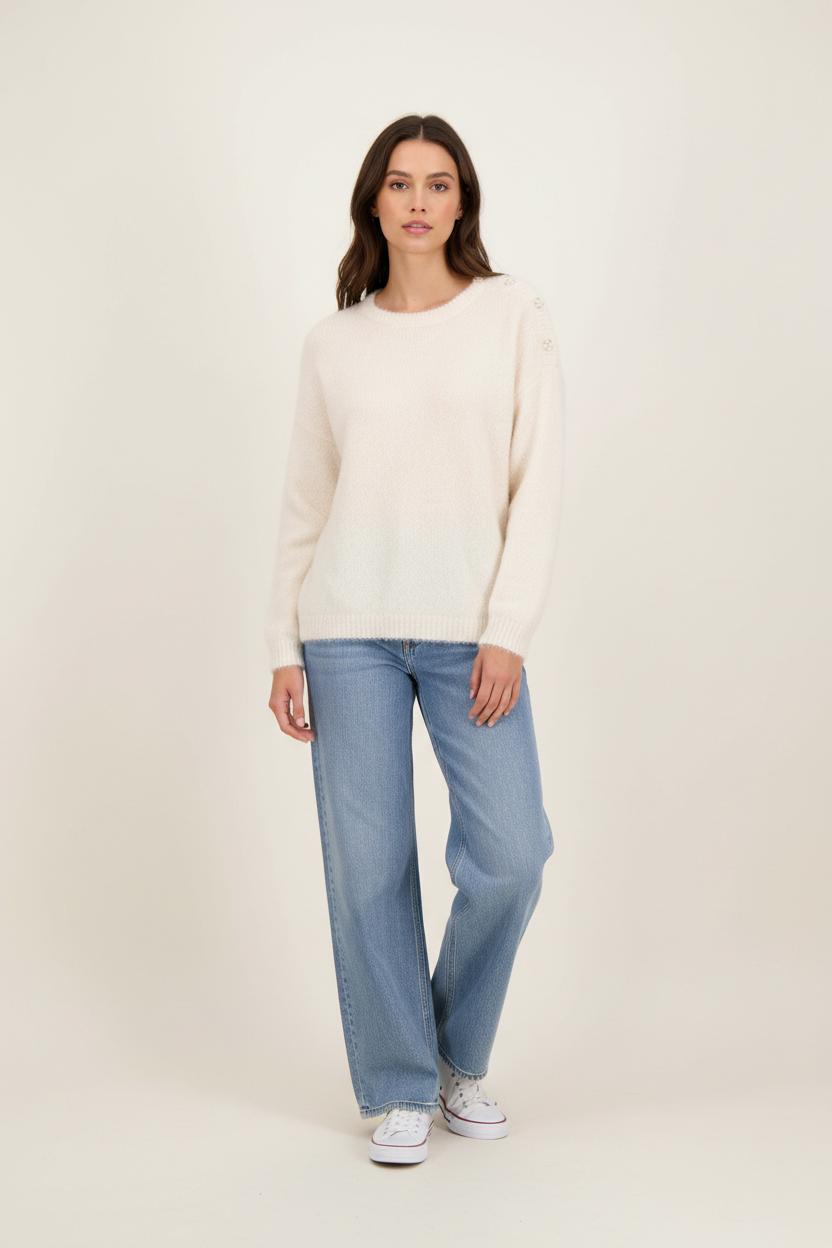 Pull Blanc - Taille S/36 de la marque Des petits hauts | PARAD61872 - Vendu par Paradigme - Image 1