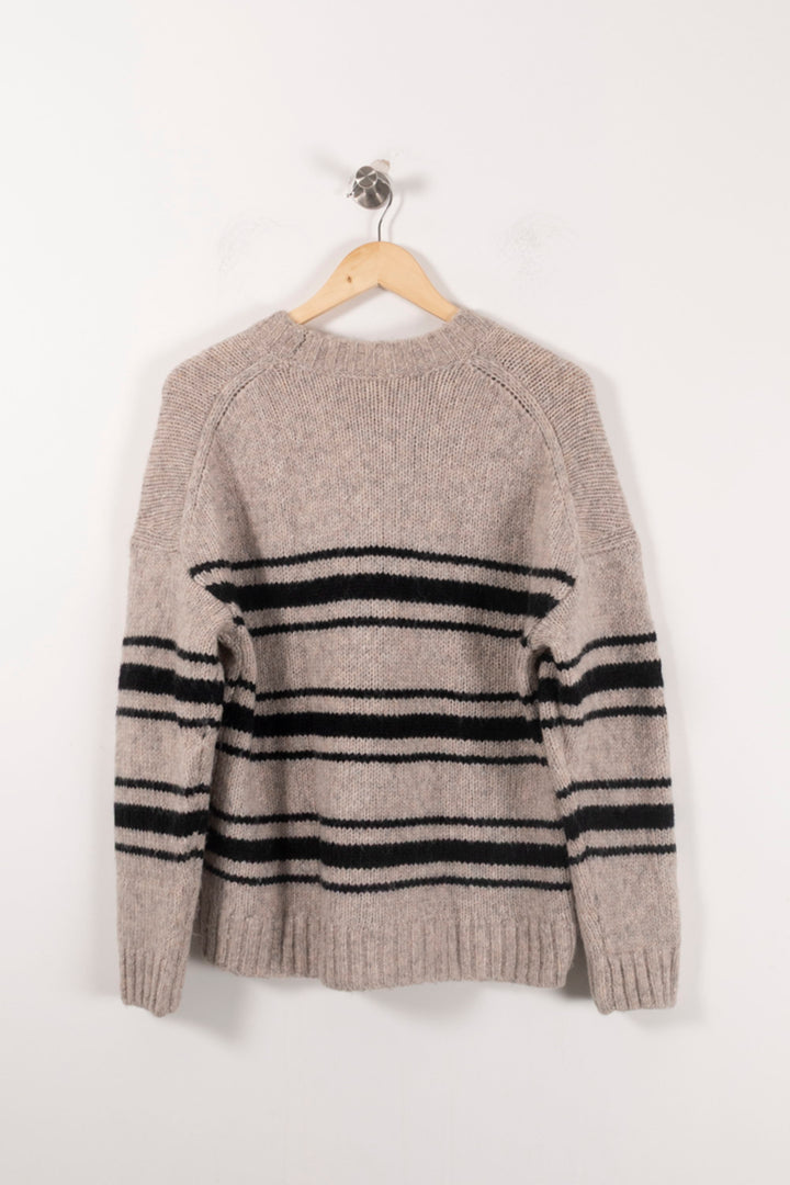 Pull Beige et Noir - Taille M/38 de la marque ba&sh | PARAD61873 - Vendu par Paradigme - Image 4