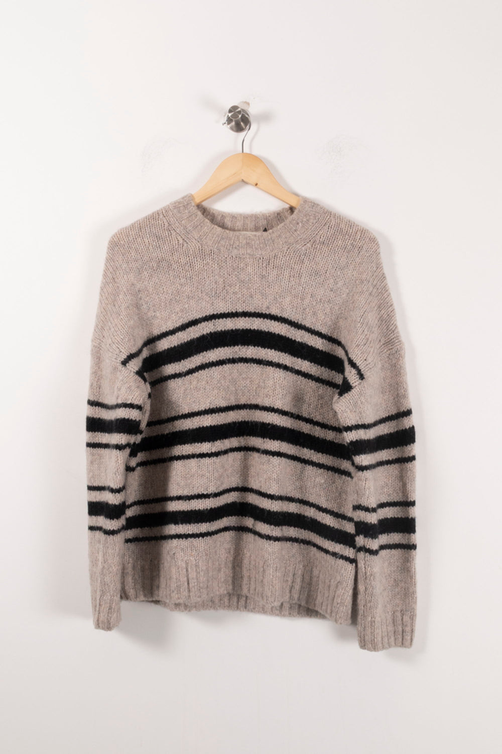 Pull Beige et Noir - Taille M/38 de la marque ba&sh | PARAD61873 - Vendu par Paradigme - Image 2