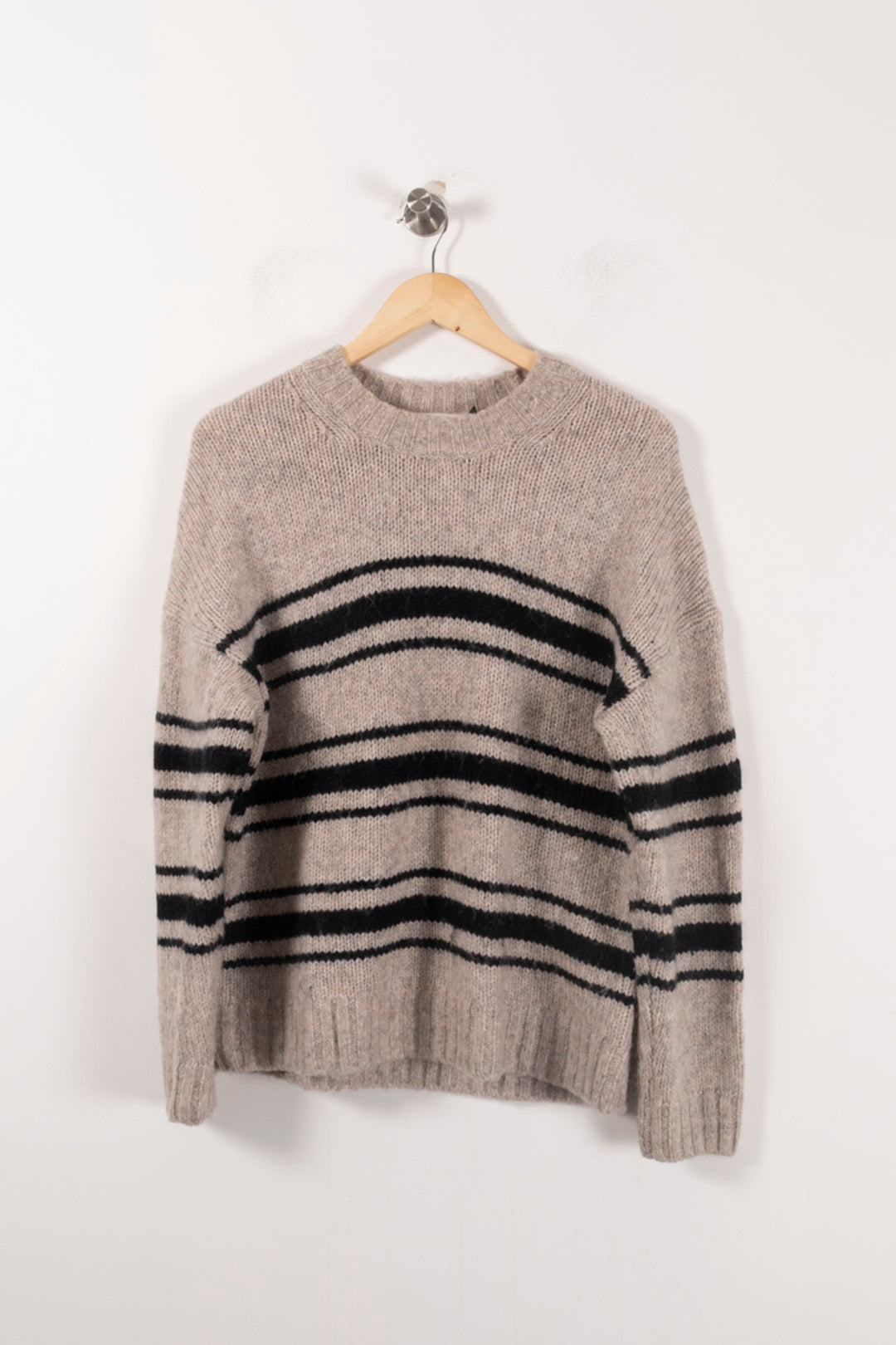 Pull Beige et Noir - Taille M/38 de la marque ba&sh | PARAD61873 - Vendu par Paradigme - Image 2