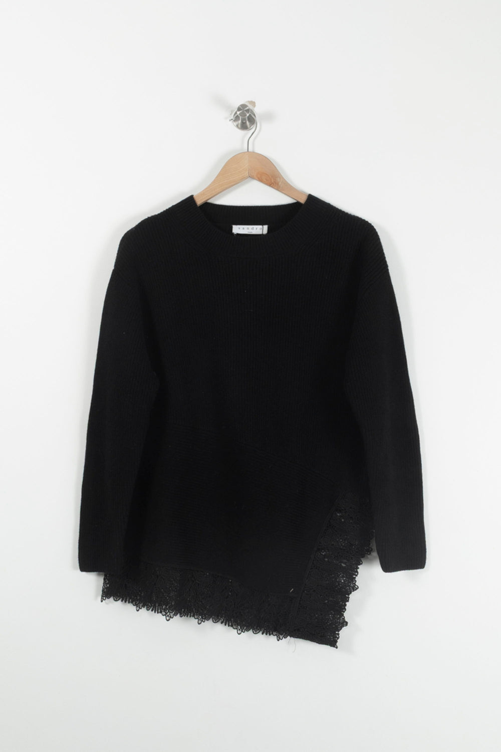 Pull Noir - Taille S/36 de la marque Sandro | PARAD61875 - Vendu par Paradigme - Image 2