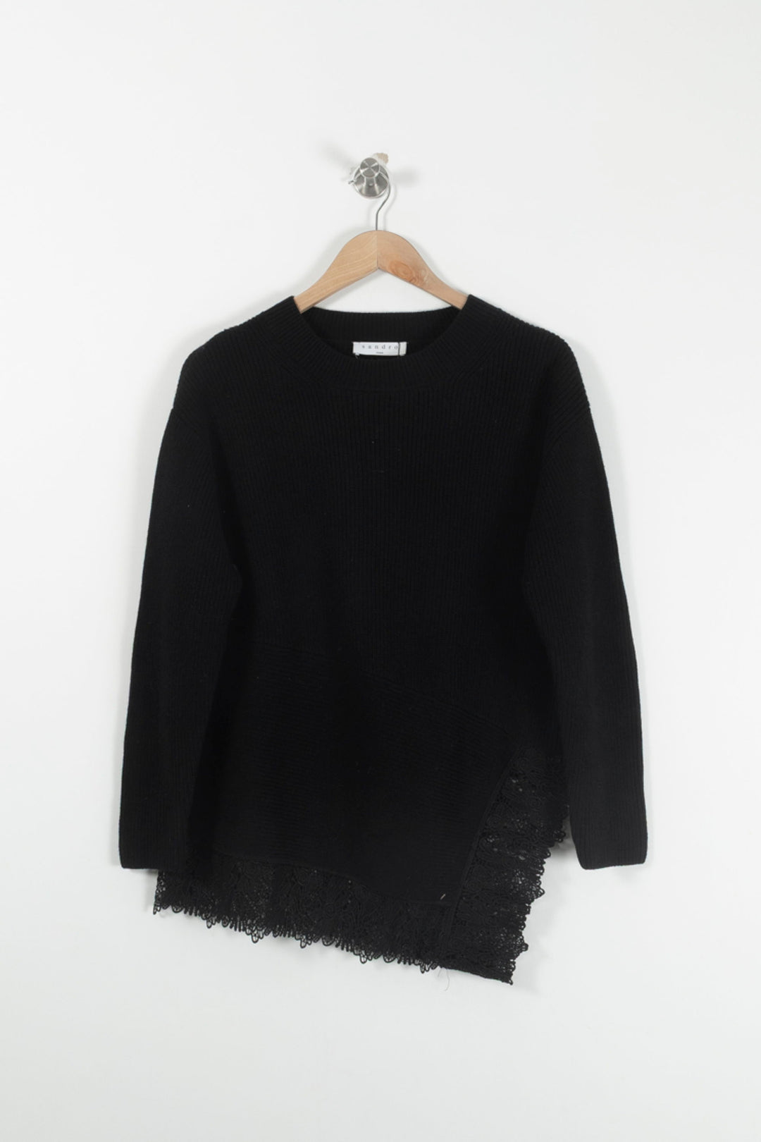 Pull Noir - Taille S/36 de la marque Sandro | PARAD61875 - Vendu par Paradigme - Image 2