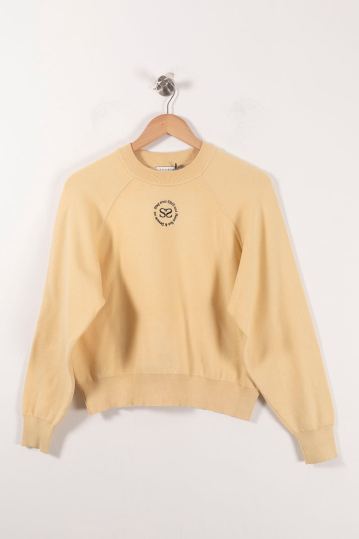 Sweatshirt Jaune - Taille M/38 de la marque Sandro | PARAD61882 - Vendu par Paradigme - Image 2