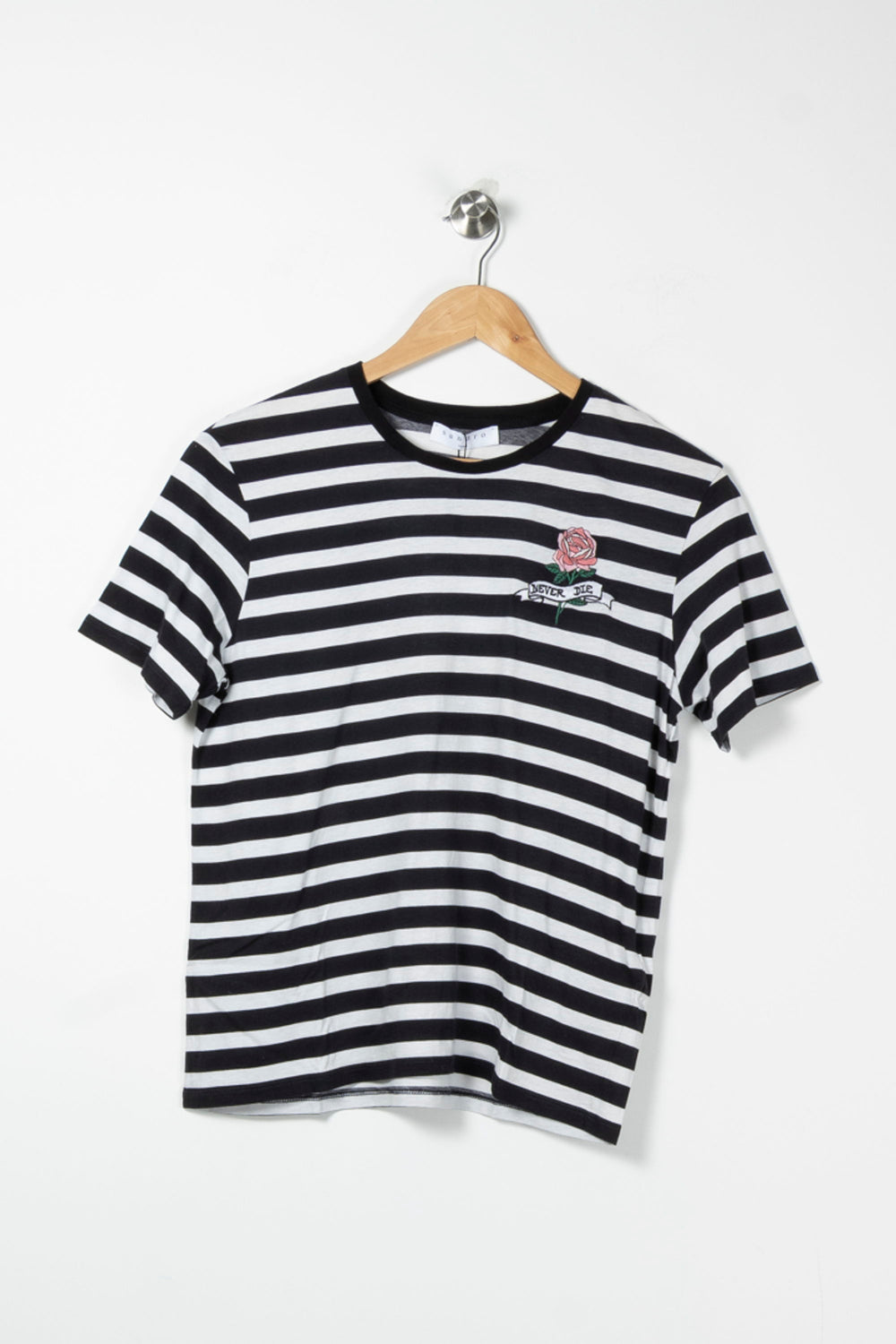 Tee-shirt Noir et Blanc - Taille M/38 de la marque Sandro | PARAD61893 - Vendu par Paradigme - Image 2