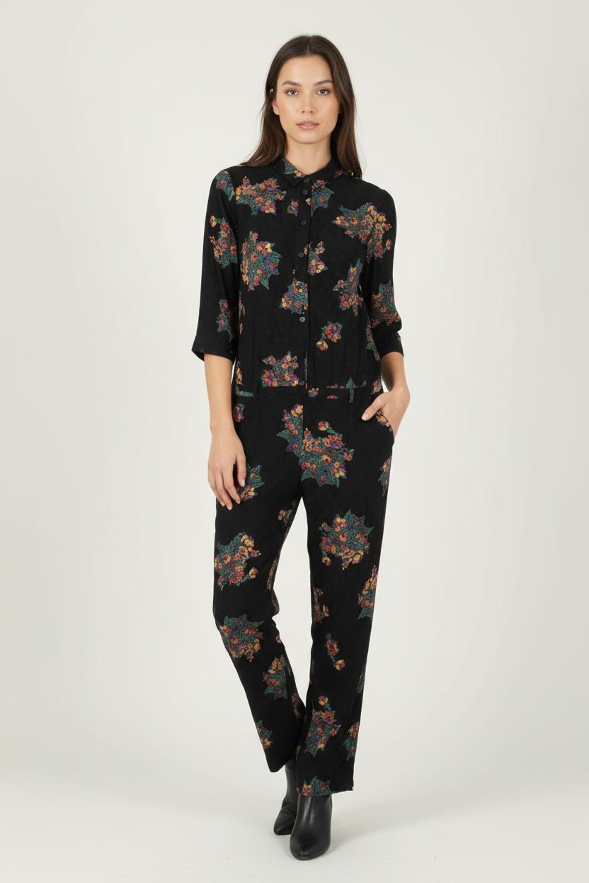 Combinaison Noire à Fleurs - Taille XS/34 de la marque ba&sh | PARAD61928 - Vendu par Paradigme - Image 1