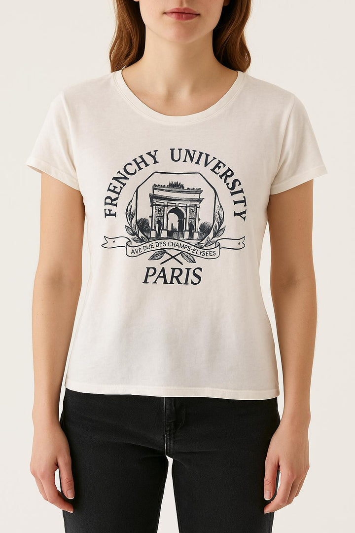 Tee-shirt Blanc et Noir - Taille S/36 de la marque Suncoo | PARAD61932 - Vendu par Paradigme - Image 1