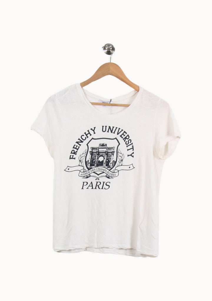Tee-shirt Blanc et Noir - Taille S/36 de la marque Suncoo | PARAD61932 - Vendu par Paradigme - Image 2